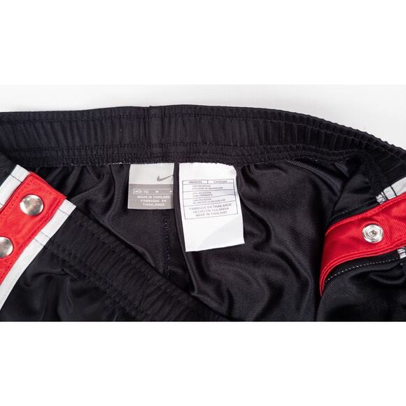 Nike Tear Away Snap Basketball Warmup Pants Y2K Black Red White Stripe Vintage - Picture 5 of 7